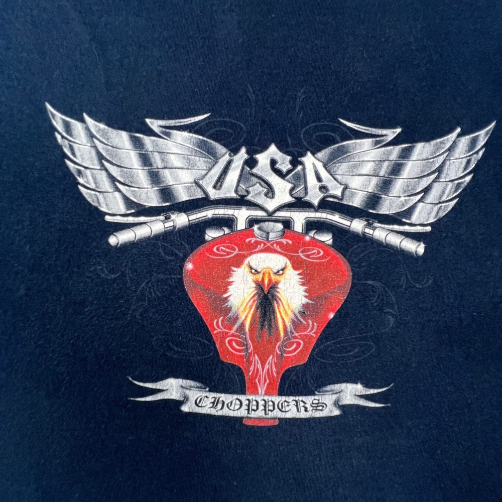 Tennessee River‎ T-Shirt Mens 2XL Blue USA Choppers Eagle Biker Tee Vtg Style